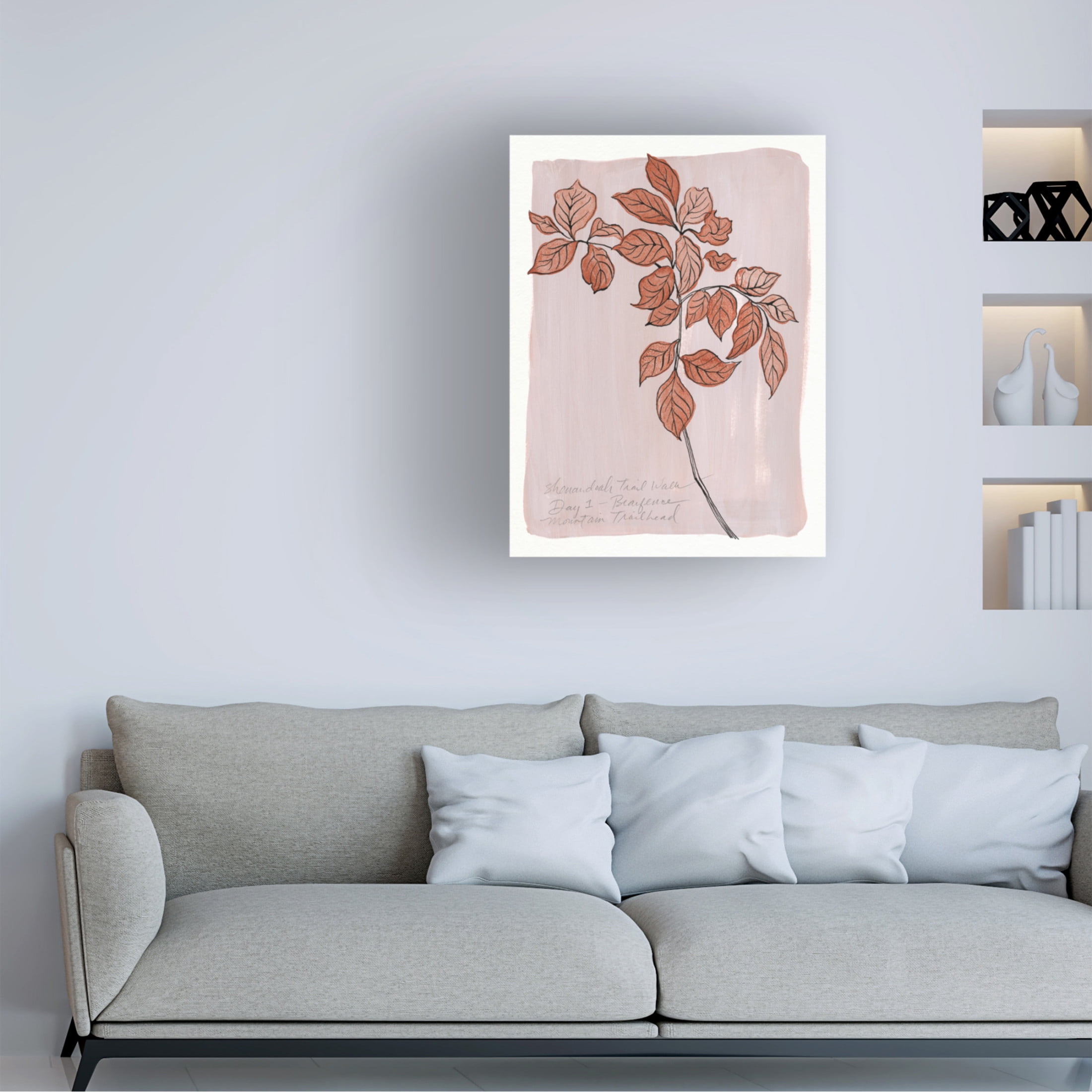 Canvas Wall Art - Laura Marr 'Trail Walk Journal I' Wall Art for Living Room, Bedroom, or Office Décor by Trademark Fine Art - 35 x 47 Inches