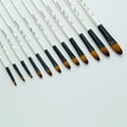 thumbnail image 4 of 12 PCS Acrylic Paint Brushes Adult Art Paint Brush Set for Watercolor Oil Gouache Face Body Miniatures Painting,Paintbrushes, 4 of 8