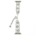 thumbnail image 2 of Chain Bracelet Compatible for Apple Watch Band 42mm 44mm 45mm 49mm Series 9 8 7 SE 6 5 4 3 2 1, Women Fashion Slim Beaded Bling Watch Band Chain Bracelets for iWatch Ultra Strap, Silver, 2 of 5