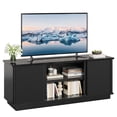 thumbnail image 4 of Bestier TV Stand for TVs up to 70", Modern Entertainment Center with Sliding Door Media Console Table for Living Room, Black Marble Top, 4 of 11