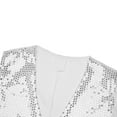 thumbnail image 6 of PMVFHDE Men Rhinestone Sequin Formal Dress Vest Vest For Men For Stage Performance Gala Party Wedding And Evening Events Silver，M, 6 of 8