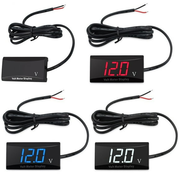 Motorcycle Voltmeter Digital Voltmeter Small Size Voltmeter 5.6X2.9X1CM Red