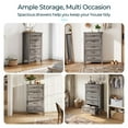 thumbnail image 2 of LINSY HOME Dresser for Bedroom, 5 Drawer Dresser with Metal Handles, Wood Chest of Drawers, Tall Dresser for Living Room, Entryway, and Closet, Gray, 2 of 8