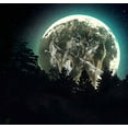 thumbnail image 2 of Murray Henderson Fine Art 27x26 White Modern Wood Framed Museum Art Print Titled - Moon Howl, 2 of 4