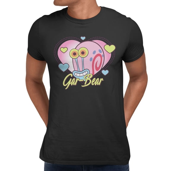 SpongeBob SquarePants Gary Gar-Bear Men's T Shirt (Black, S-XXXL)