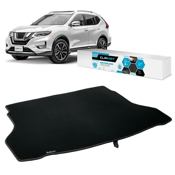 CLIM ART Cargo Liner for Nissan Rogue 2014-2020 Custom Fit Trunk Mat, with Honeycomb Dirtproof & Waterproof Technology - All-Climate, Heavy Duty, Anti-Slip Cargo Liner, Luggage - FL01114214