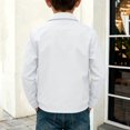thumbnail image 2 of Solid Color Recreational Sports Long Sleeve Collar Blouse Outdoor Hooded Jacket Waterproof Windproof Cardigan Jacket Kids Size 11-12Years, 2 of 7