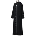 thumbnail image 4 of GRACEART Choir Cassock Black Robe Clergy Pulpit Liturgical Vestment Robe, 4 of 9