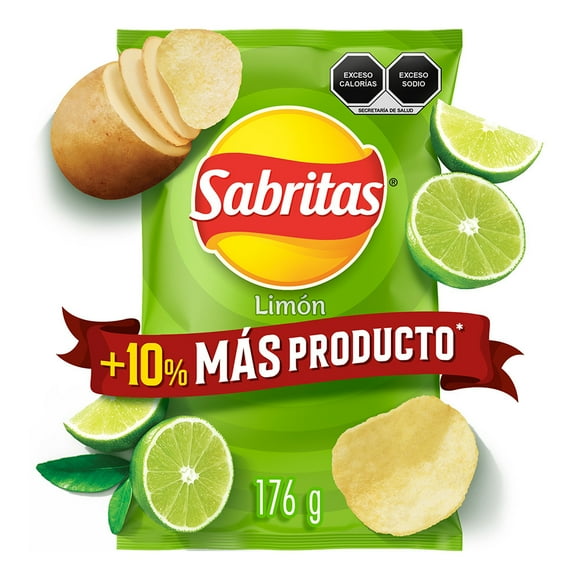 Papas fritas Sabritas sabor limón 176g