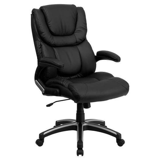Flash Furniture High Back Leather Executive Office Chair Black Flash Furniture High Back Leather Executive Office Chair Black