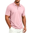 thumbnail image 2 of Hearthz Mens Polo Shirts Moisture Wicking 3 Button Collared Men's Short Sleeve Shirts Regular Fit Golf Polos for Men, 2 of 9