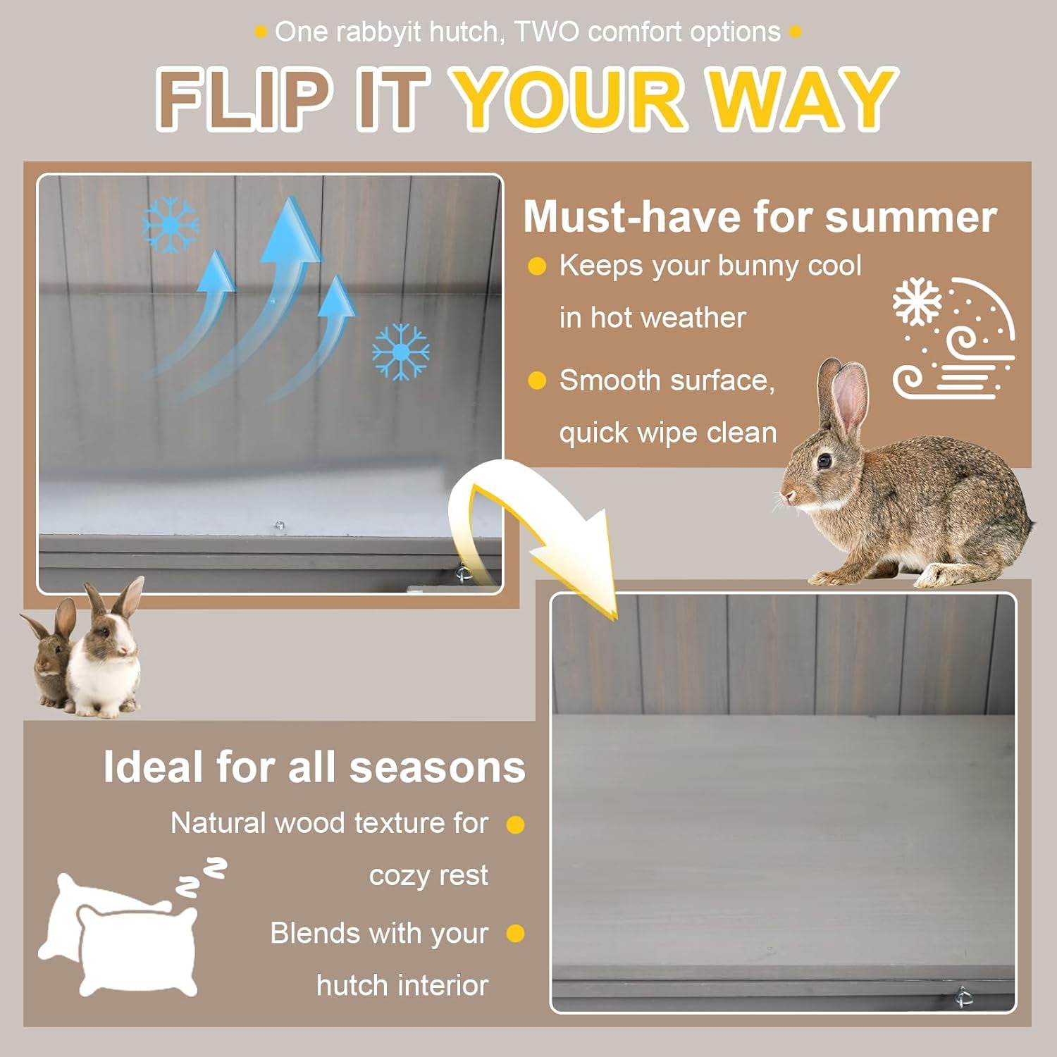 LEHOME Rabbit Hutch Indoor - Weatherproof, Multi-Level, Easy Assembly, Lockable, and Comfortable