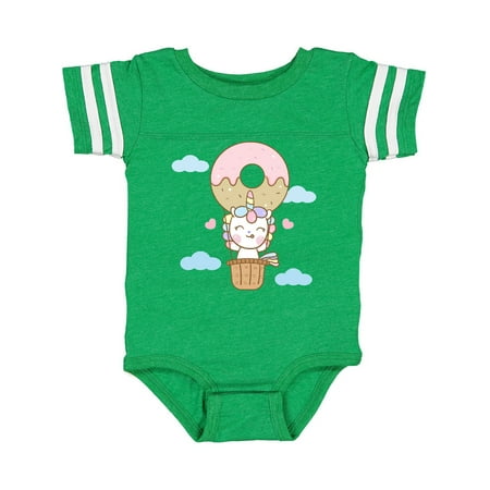 

Inktastic Unicorn Donut Balloon Gift Baby Boy or Baby Girl Bodysuit