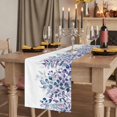 thumbnail image 2 of Table Runners 72 Inches Long Dress Scarves, Blue Purple Leaves Farmhouse Kitchen Table Runner, Coffee Tablerunners, Summer Botanical Eucalyptus Leaves 14x72 Inch, 2 of 9