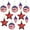 Multicolor, variant on Darzheoy 12 Pcs Patriotic Ornaments Hanging Balls, 4th of July Independence Day Tree Ornaments, Red White Blue Stars Balls for Holiday Veteran Day Tree Decorations