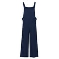 thumbnail image 5 of aidice Overalls for Women Summer Button Adjustable Strap Casual Wide Leg Pants Jumpsuits with Pockets, 5 of 9