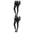 thumbnail image 4 of Leggings de cuero Sonducket para mujer Otoño Invierno cálido elasticidad Cintura alta Negro XL 2Conjunto, 4 of 6