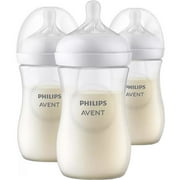 Philips Avent Natural Baby Bottle With Natural Response Nipple, Clear, 3x9oz Bottles. SCY903/03