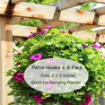 thumbnail image 4 of 6Pcs 2x6inch/3x8inch  Fence Hooks Patio Hooks Brown Powder Coated Steel Hangers fits Easily for Vinyl Fences Indoor & Outdoor Hanging Lights, Plants & Planters, Bird Feeder, Pool Equipment,Brown, 4 of 4