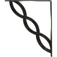 thumbnail image 4 of Ekena Millwork 1 1/2"W x 12"D x 15"H Loera Wrought Iron Bracket, (Single center brace), Antiqued Silver, 4 of 7