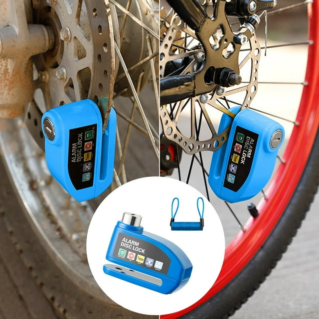 Bike Disc Brake Lock Alarm for Enhanced Security in Cycling and Motorcycling with Warning Rope and Prevention Feature