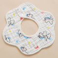 thumbnail image 4 of Paquete de 6 baberos de bandana para bebés 360 para niños y niñas 100% algodón absorbente baberos orgánicos para babear y dentición (paquete de 6, estilo 2) Adepaton Baberos, 4 of 9