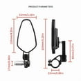 thumbnail image 5 of Motorcycle Rear View Mirror Aluminum Alloy Bar End Mirror Handlebar Mirror, 5 of 14