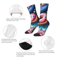 thumbnail image 3 of JUNZAN Starry Sky Pine Tree Donut Mens Funny Socks for Men Women Colorful Fun Novelty Crew Patterned Socks, 3 of 6