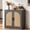 Dark Grey, variant on Buildhom 31.5" Fluted Buffet Cabinet with Arch Doors & Adjustable Shelves, Mid Century Modern Sideboard for Kitchen, Living Room, Walnut