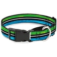 thumbnail image 1 of Buckle-Down Scribble Stripes Blue Green White Martingale Dog Collar, 1 of 1