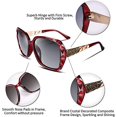 thumbnail image 3 of Gafas de sol de una pieza Gafas de sol de gran tamaño Hombres Mujeres Hombres y mujeres Gafas de sol retro de marco grande (c8) Feliz Sencillez, 3 of 4