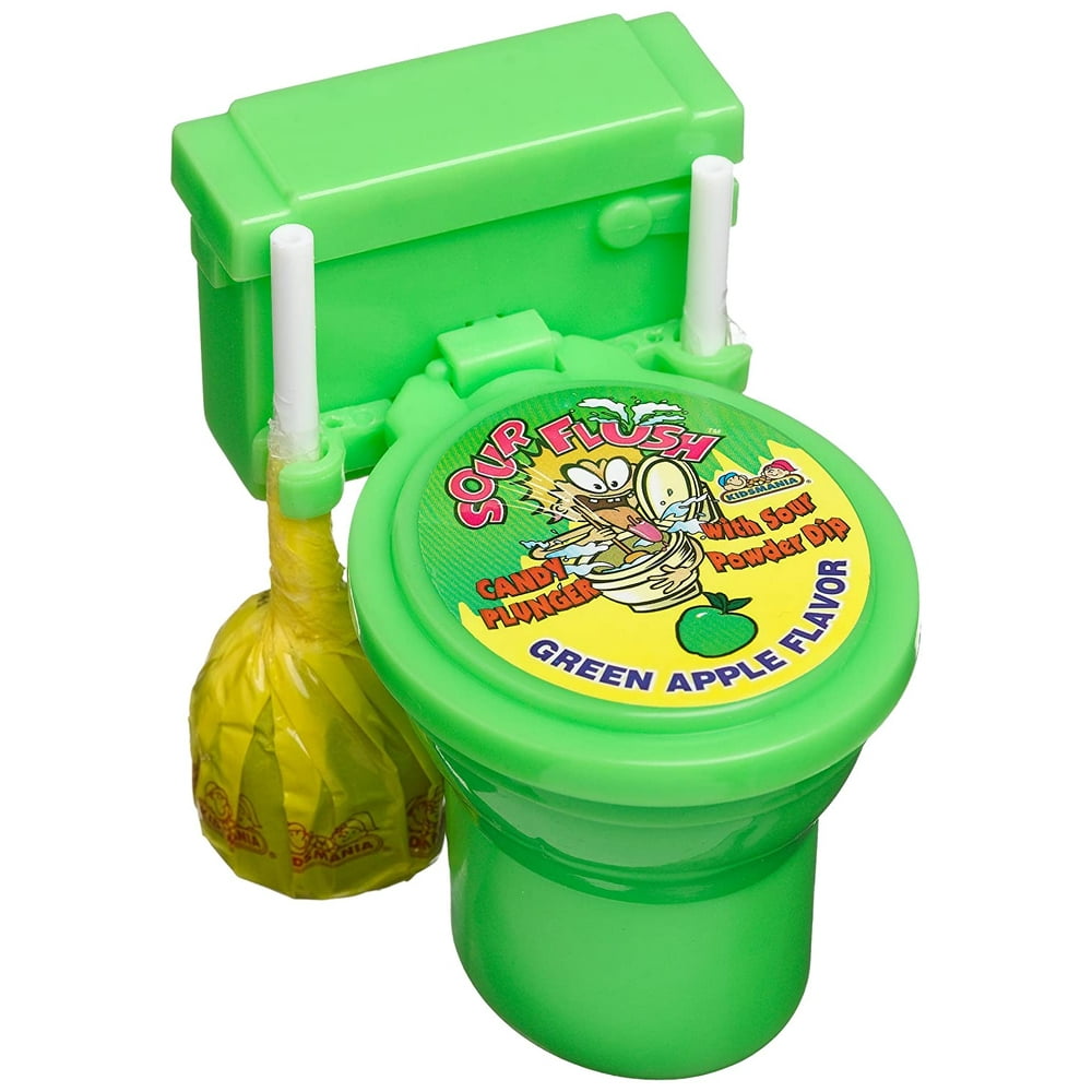 Kidsmania Sour Flush Candy Plunger with Sour Powder Dip, 1.38Ounce