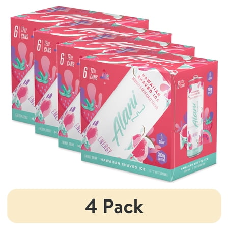(1 pack) Alani Nu Energy Drink - Hawaiian Shaved Ice - 12oz Cans (6 Pack)