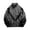 Gray, variant on Mens Reflective Bomber Jackets Splicing Water Resistant Windbreaker Coats Stand Collar Loose Fit Sports Casual Outerwear