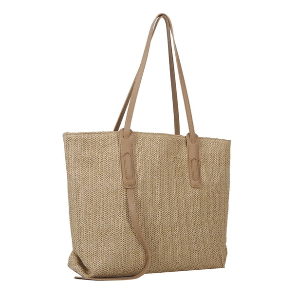 Bolso Mujer A La para Mujer Bolsos Mano Paja Gran Capacidad para Regalo (caqui)