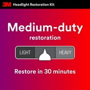 3M Automotive Headlight Restoration Kit, Restore and Protect, Clear, 1 Pack