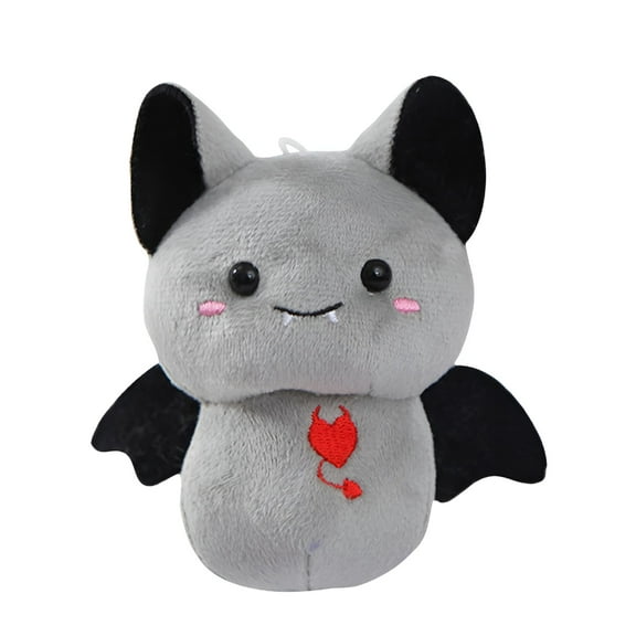 BESTSKY Halloween Adorable Grey Bat Plush Toy – Soft Stuffed Animal Doll with Black Wings,Perfect Gift for Adults & Collectors,5.5in