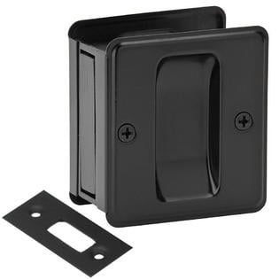 Chrome Pocket Door Hardware - Matte Black Pocket Sliding Door Passage Handle Lock Pull Hardware