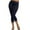 Navy, variant on LAVRA Women's Plus Size Cropped Capri Solid Leggings