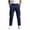 Blue, variant on Mens Cargo Pants Elastic Waist Workout Joggers Outdoor Casual Hiking Sweatpants with Multi Pockets