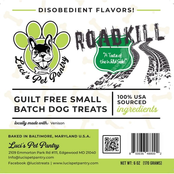 RoadKill "Venison Biscuits" Dog & Puppy Treats! 6 oz. Treat Bag of Yummy Goodness!