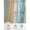 thumbnail image 6 of Sheer Curtains 54 Inch Length, Teal Ombre Semi Sheer Curtains Light Filtering Window Treatment, Modern Yellow Gradient Farmhouse Art Privacy Voile Drapes for Living Room Bedroom 52x54 Inch, 6 of 7