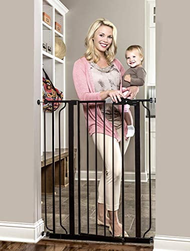 1 Box Pressure Mount Kit Wall Cups and Mounting Kit 38.5-Inch Regalo Easy Step Extra Wide Walk Thru Baby Gate Includes Extension Kit 