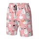 thumbnail image 4 of Balery Cute Pink Snowman Cat Traje de Baño Estilo Hawaiano para Hombre, Shorts de Secado Rápido con Bolsillos-XX-Large, 4 of 6