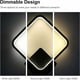 thumbnail image 3 of Apliques de pared para interiores, luces de pared cuadradas LED para sala de estar, accesorios de iluminación interiores modernos, apliques de pared para dormitorio, pasillo, pasillo, negro, 3 of 5
