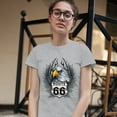 thumbnail image 3 of Tee Hunt Bald Eagle Route 66 Road Sign T-Shirt Live to Ride Born to Be Wild Women's T-Shirt Tee, Gray, XX-Large, 3 of 5