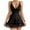 Black, variant on Women Plus Size Nightgown Sets V Neck Lace Backless Dress Solid Color Sleepwear Comfortable Nightgown for Women Date Night Two Piece Set