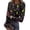 AL24_Green, variant on IYYVV Womnes Halloween Shirts Ribbed Round Neck Slim Fitted T Shirts Classic Pumpkin Print Long Sleeve Tee Tops Multicolor 2XL