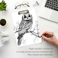 thumbnail image 3 of FORMRS Acrylic Clipboard with Low Profile Clip Standard A4 Letter Size, 12.5" x 9", Owl, 3 of 8