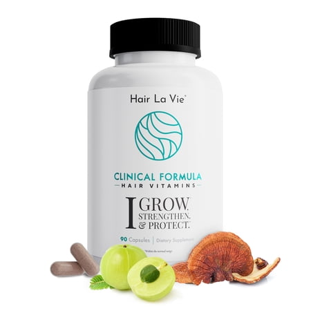 Hair La Vie Clinical Formula Hair Vitamins with Biotin and Saw Palmetto Hair Regrowth and Whole-Body Wellness Supplement, 90 Capsules